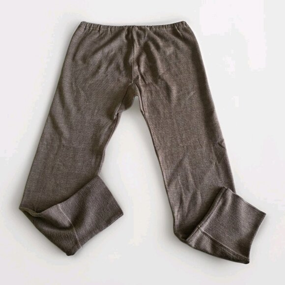 Vintage Apollo Baselayer Pants Men 32 M/L Beige Long Johns Double Knit Wool Warm - Picture 14 of 14